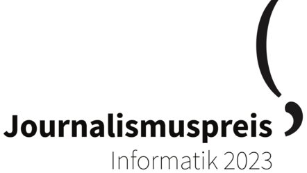 Logo Journalismuspreis Informatik 2023
