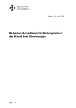 Redaktionelle Leitlinien für Stellungnahmen