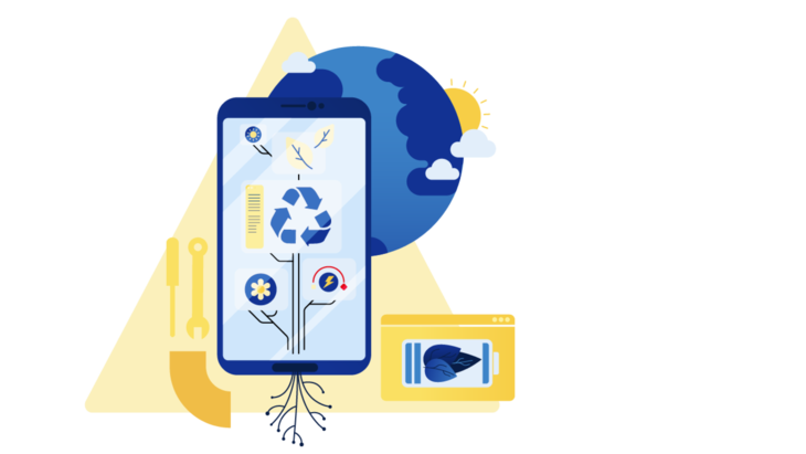 Illustration "Digitalisierung und Klimaschutz"