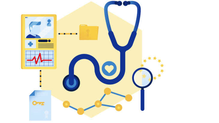 Illustration "Digitalisierung und Gesundheit"