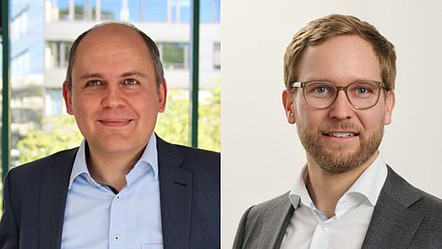 Porträt von Christoph Sorge und Bernhard Waltl.