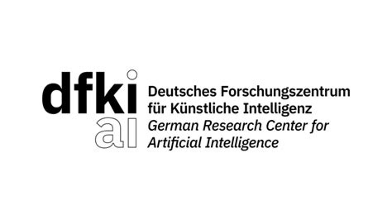 Label of the DFKI. In black letters: “DFKI - German Research Center for Artificial Intelligence”