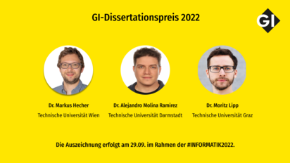 Die drei Preisträger des Dissertationspreises