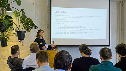 Carolin Henze (GI) beim Green Coding Workshop