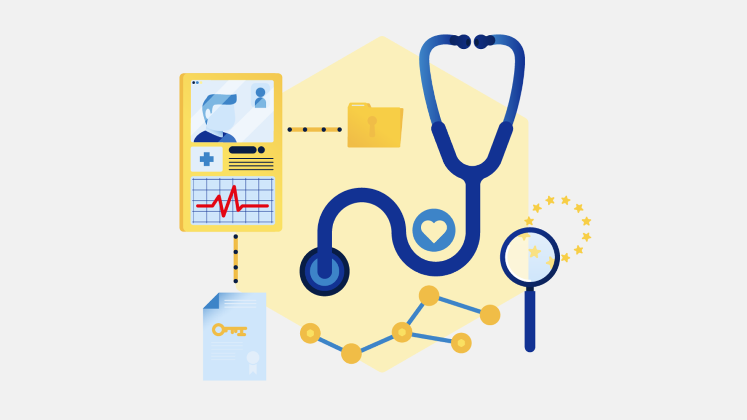 Illustration "Digitalisierung und Gesundheit"
